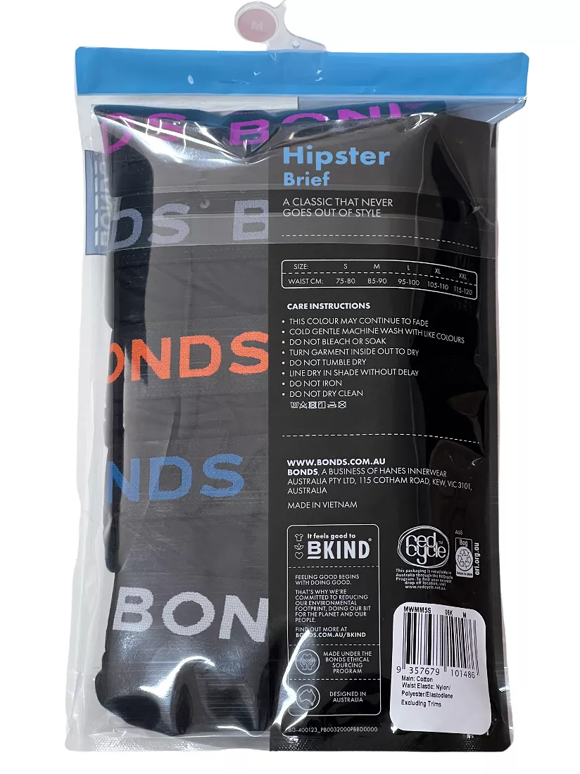 10 Pairs X Bonds Mens Hipster Briefs - Black