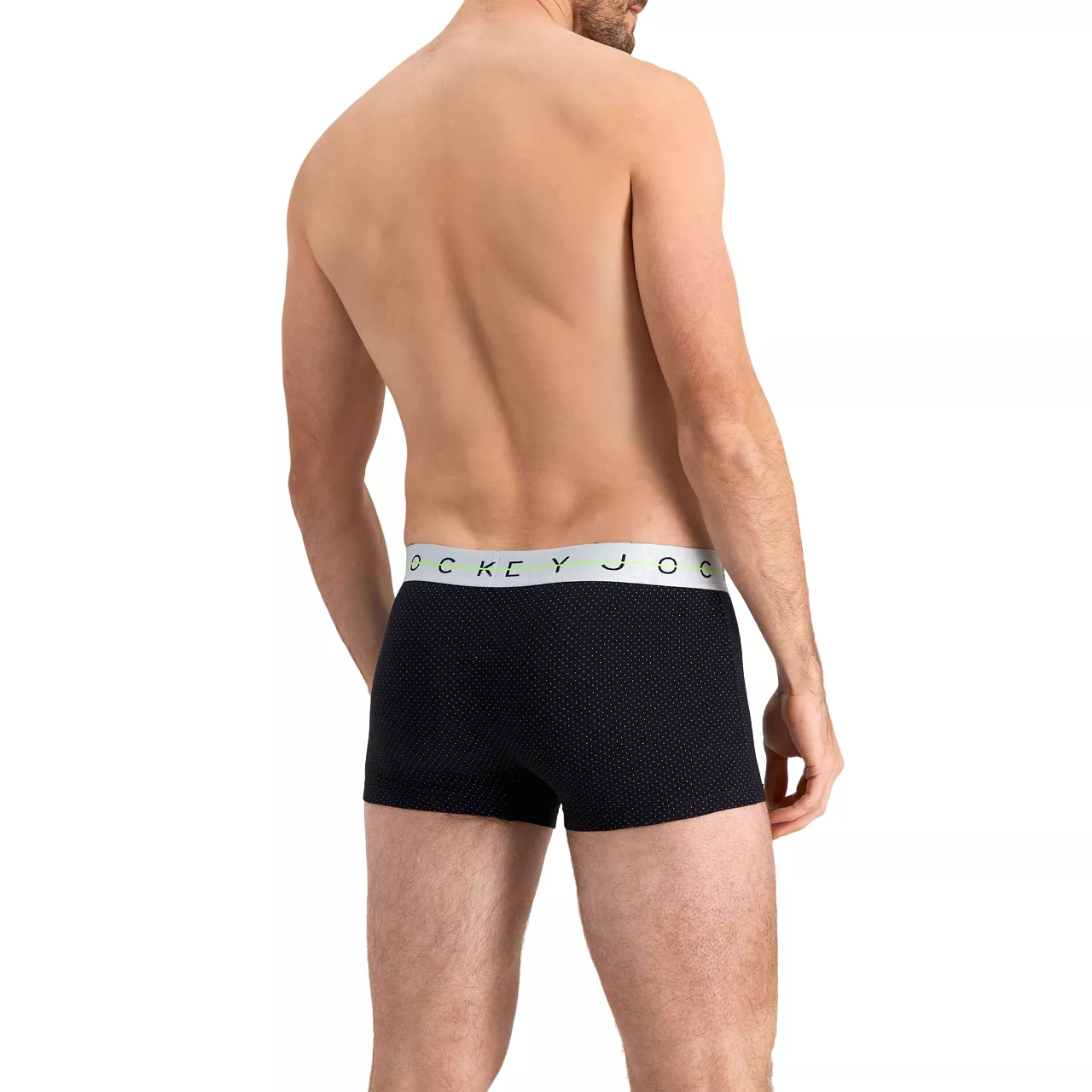 10 x Jockey Mens Cotton Nyc Print Trunk Black With White Spots Underwear