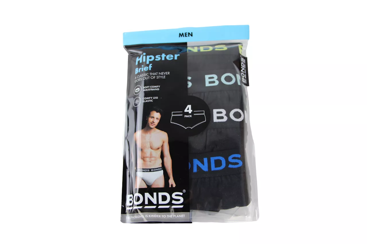 16 Pairs X Bonds Mens Hipster Briefs Black With Multicoloured Logo As1