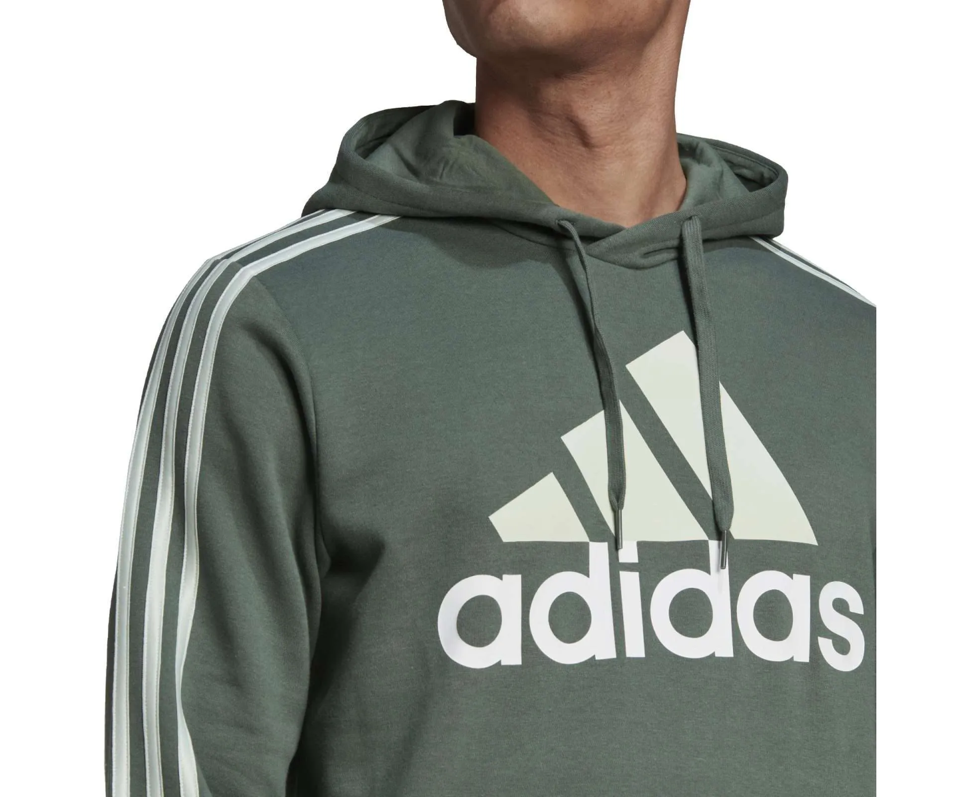 adidas Men’s Essentials Fleece 3 Stripes Logo Hoodie