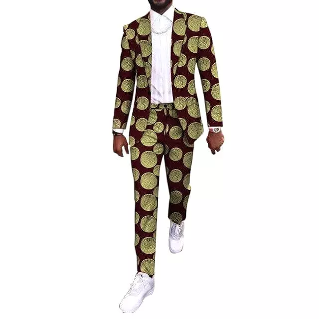 African Men‘s Printed Blazers Suit