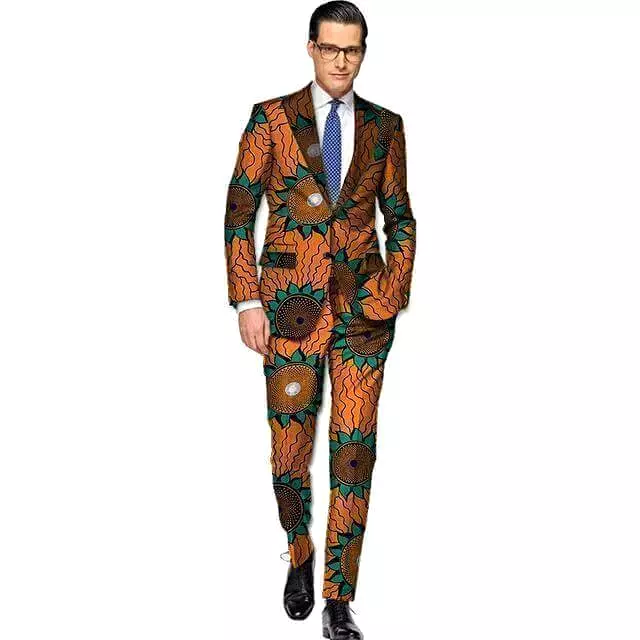 African Print Two Piece Suit