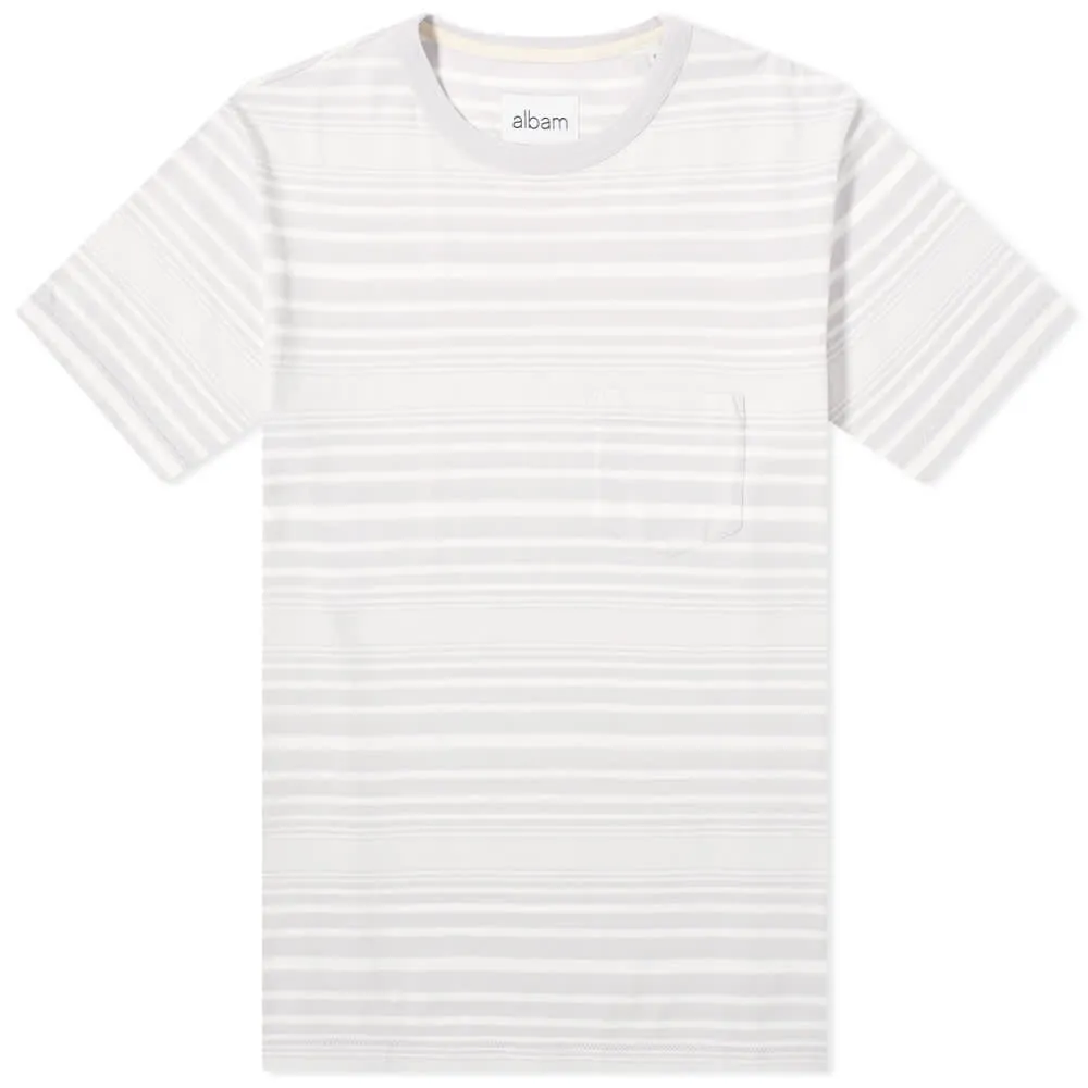 Albam Archive Stripe T-ShirtWhite & Lilac