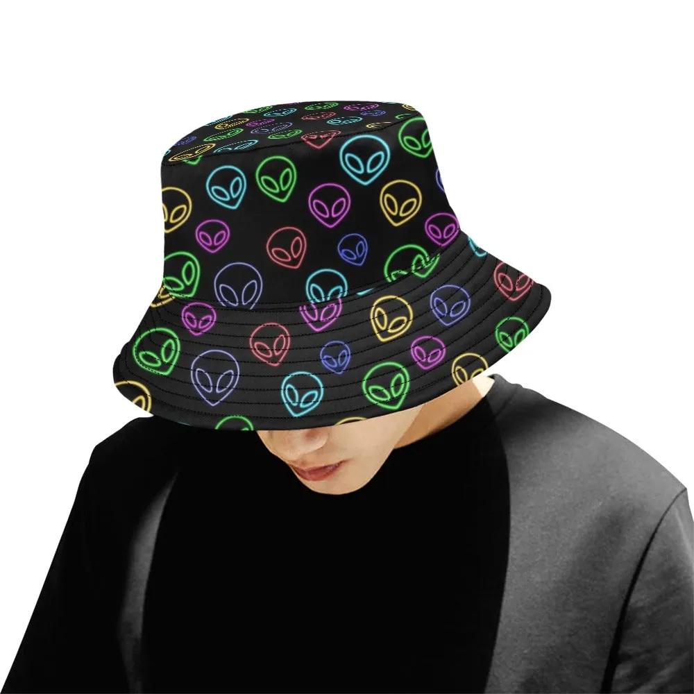 Alien Outline Bucket Hat