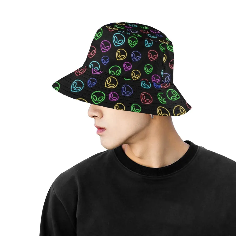 Alien Outline Bucket Hat