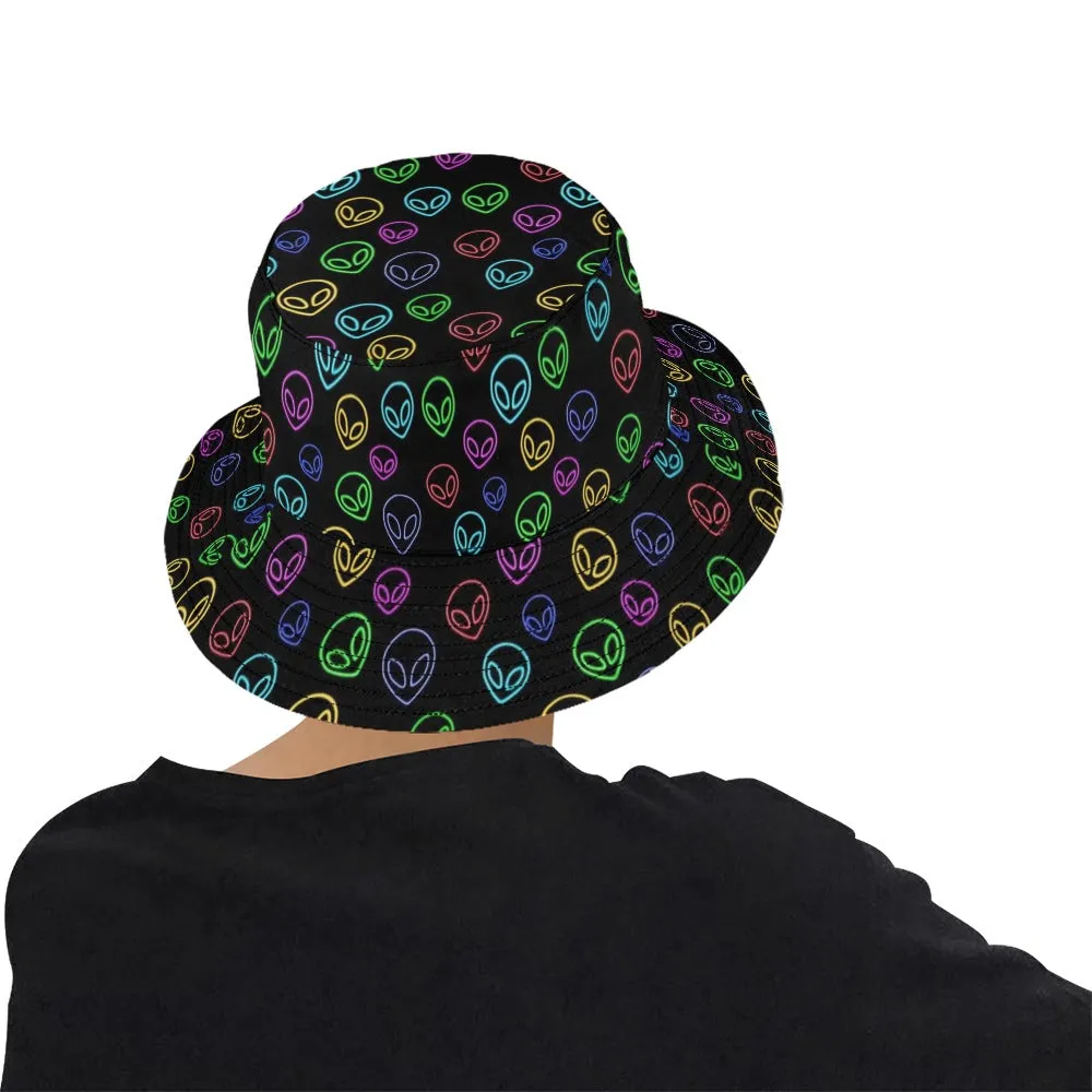 Alien Outline Bucket Hat