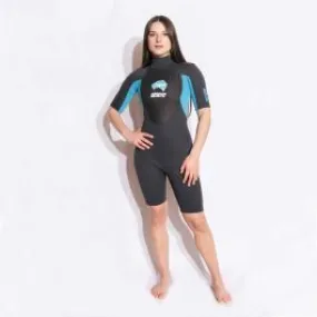 Australian Board Company Pulse Women's 3/2mm Summer Shorty Wetsuit - Turquoise