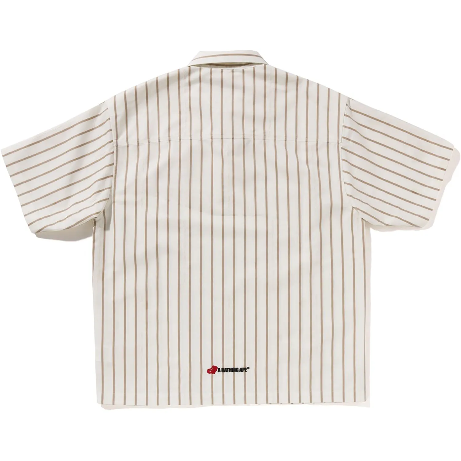 BAPE STRIPE HALF-ZIP S/S SHIRT MENS