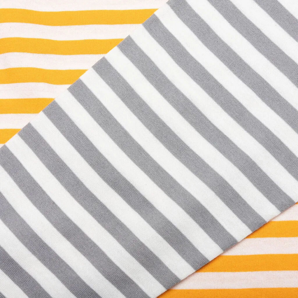 Bi-Color Stripe T-Shirt - Yellow/Grey