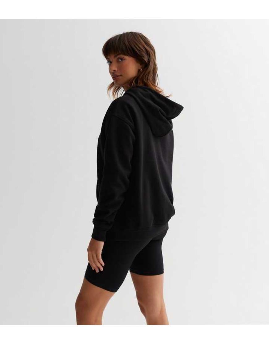 Black Pocket Front Hoodie