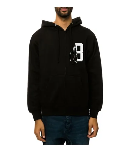 Black Scale Mens The Feather B Logo Hoodie Sweatshirt, TW2