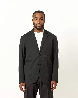 Blazer Super 120s Wool Seersucker in Black