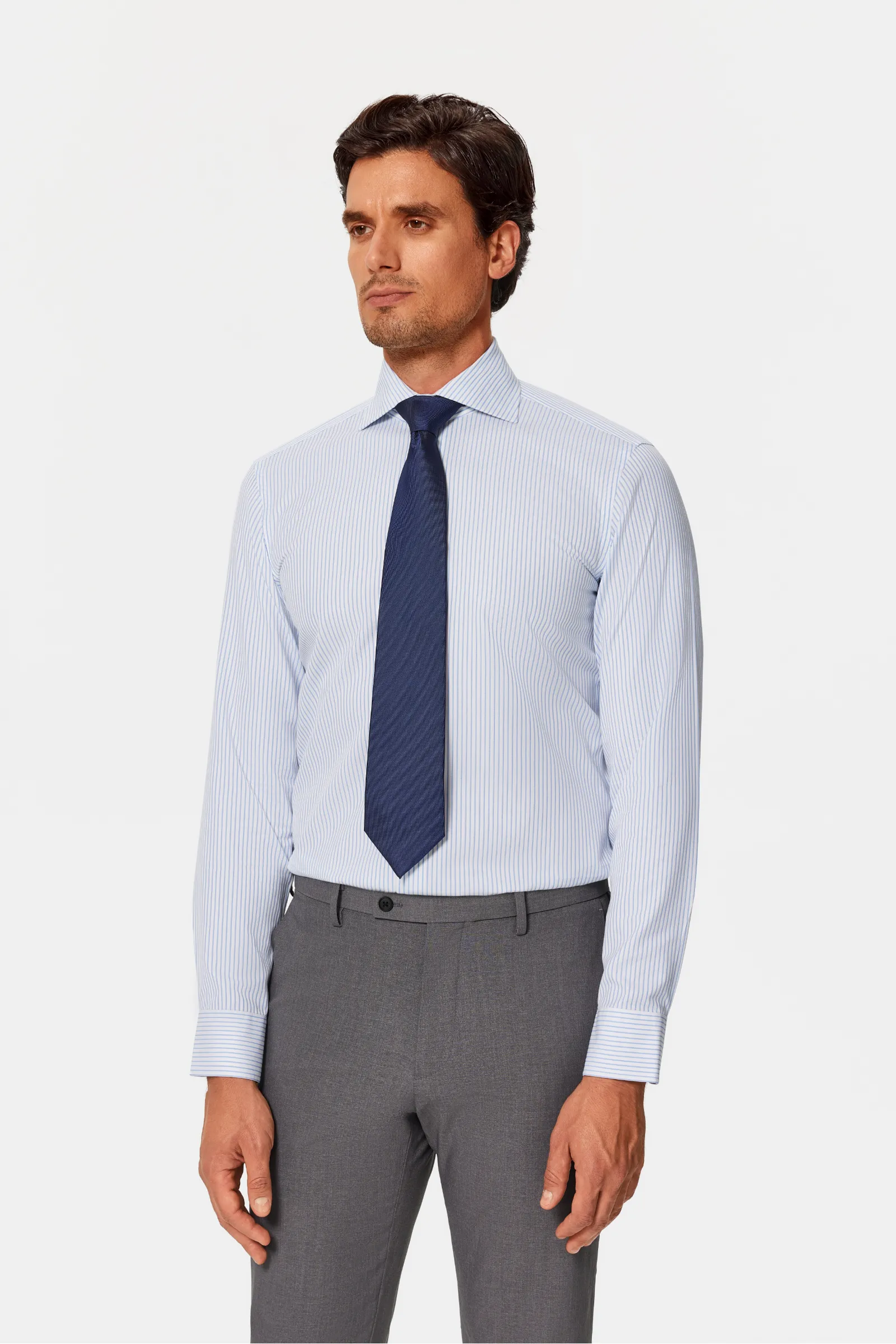 Bradford Blue Stripe Lucious Non-Iron Shirt