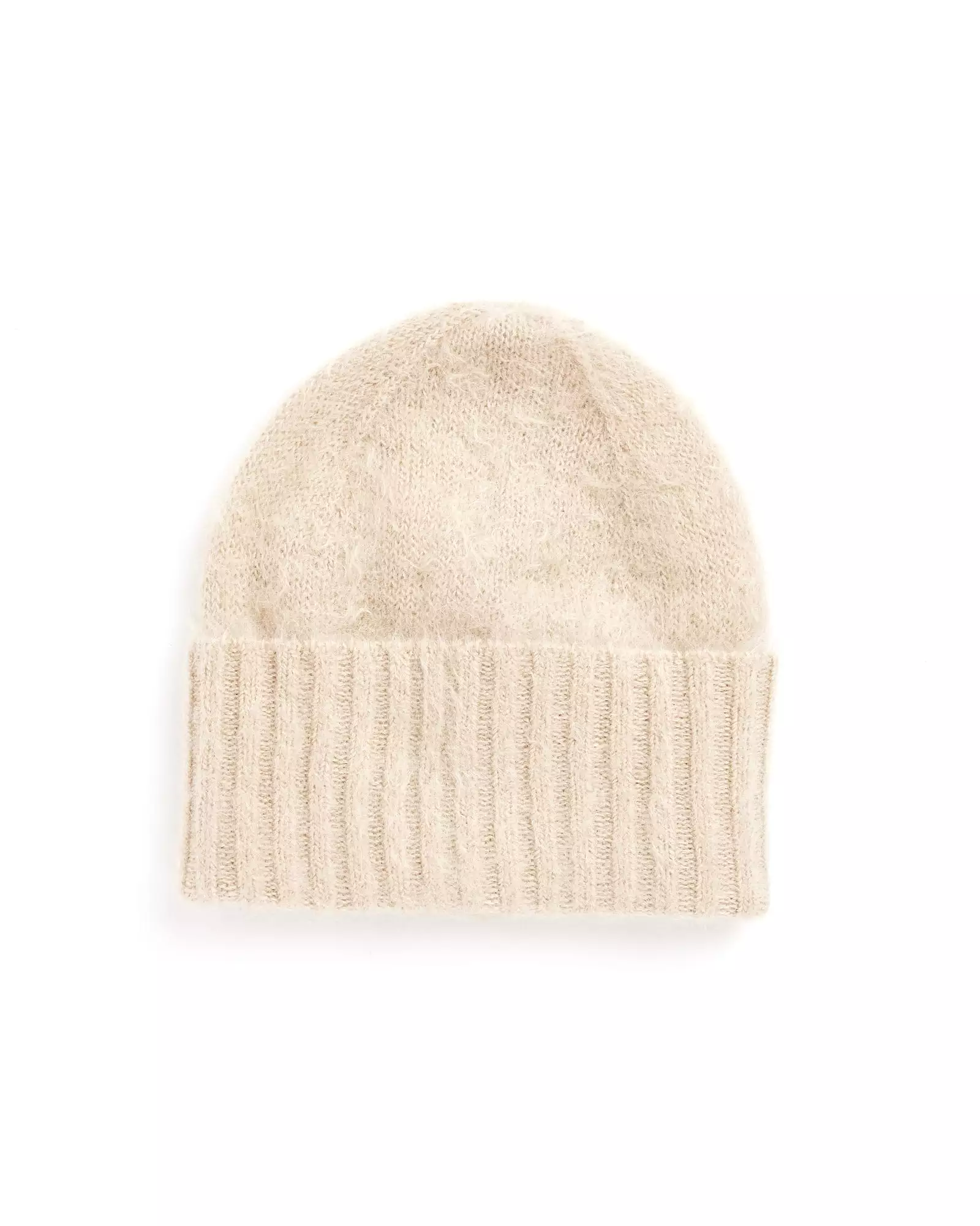 Brushed Mohair Knit Beanie