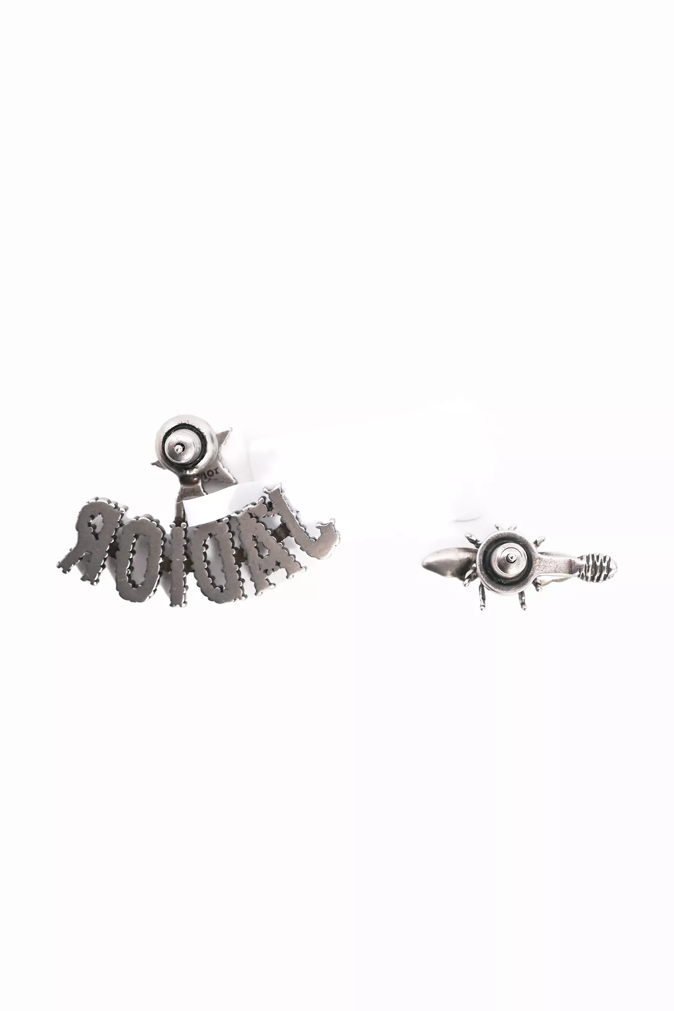 Christian Dior Multicolor Crystal Embellished 'J'Adior' Asymmetrical Earrings