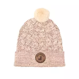 Crywolf Pom Pom Blush Speckle Beanie