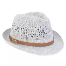 Eden Poly Braid Fedora Hat in Blue