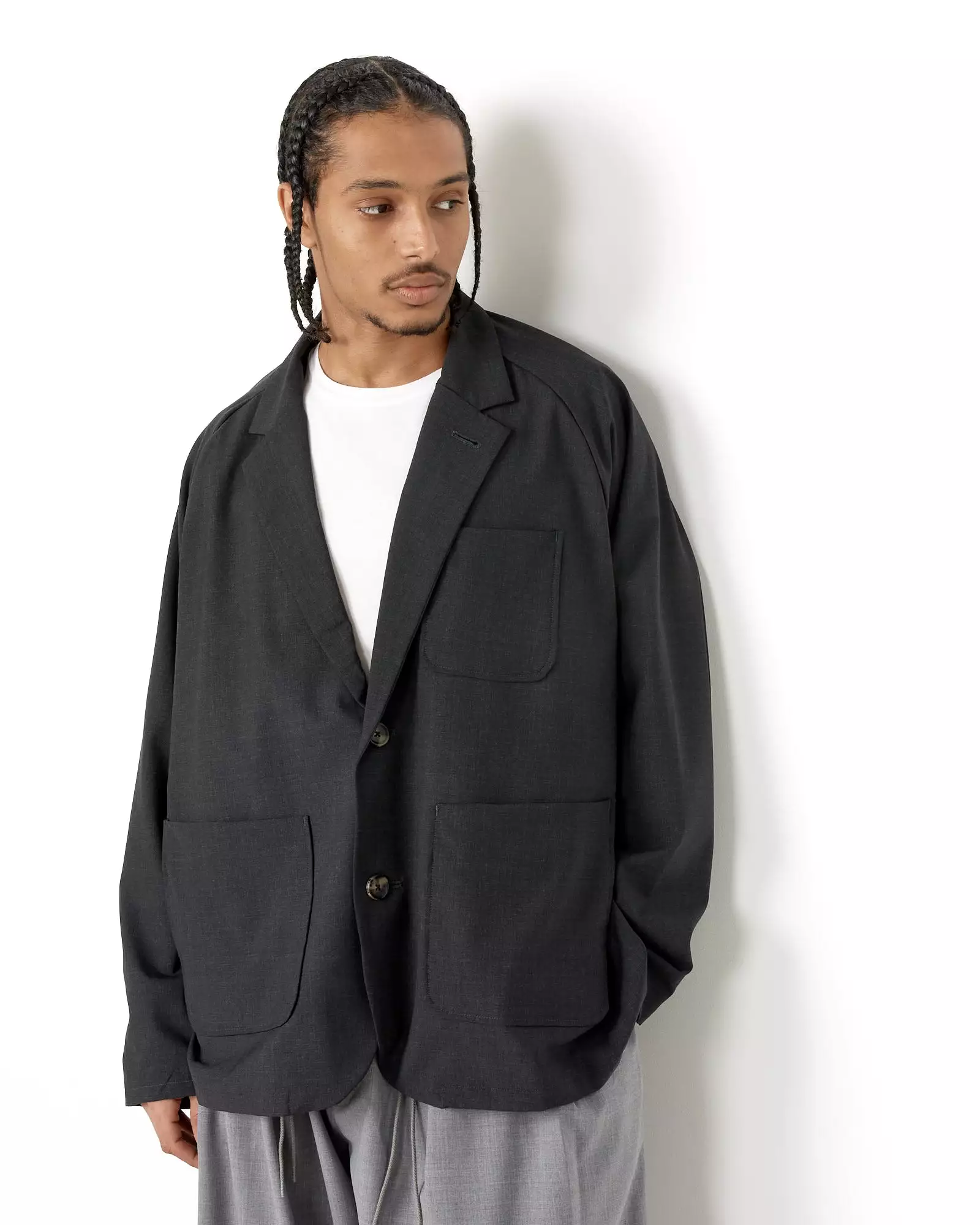 Essentials Blazer in Anthracite