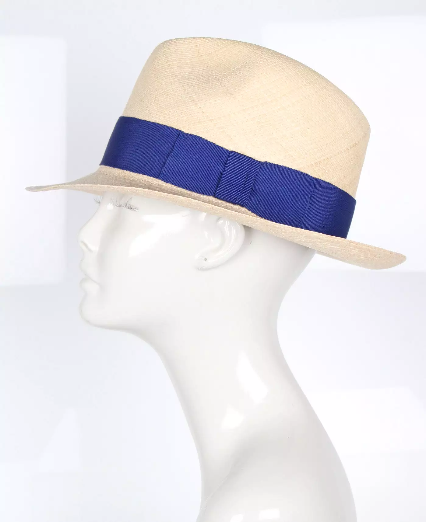 Fedora Hat, Natural/Blue