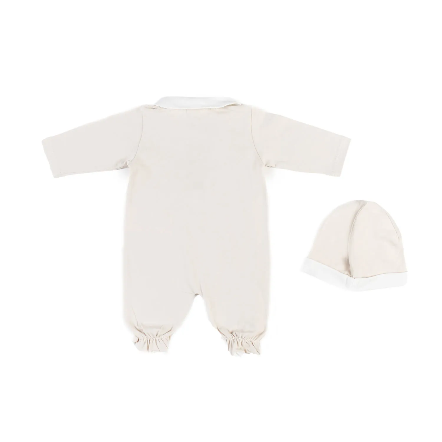 Fendi Fendi Beige Unisex Romper Set For Newborn