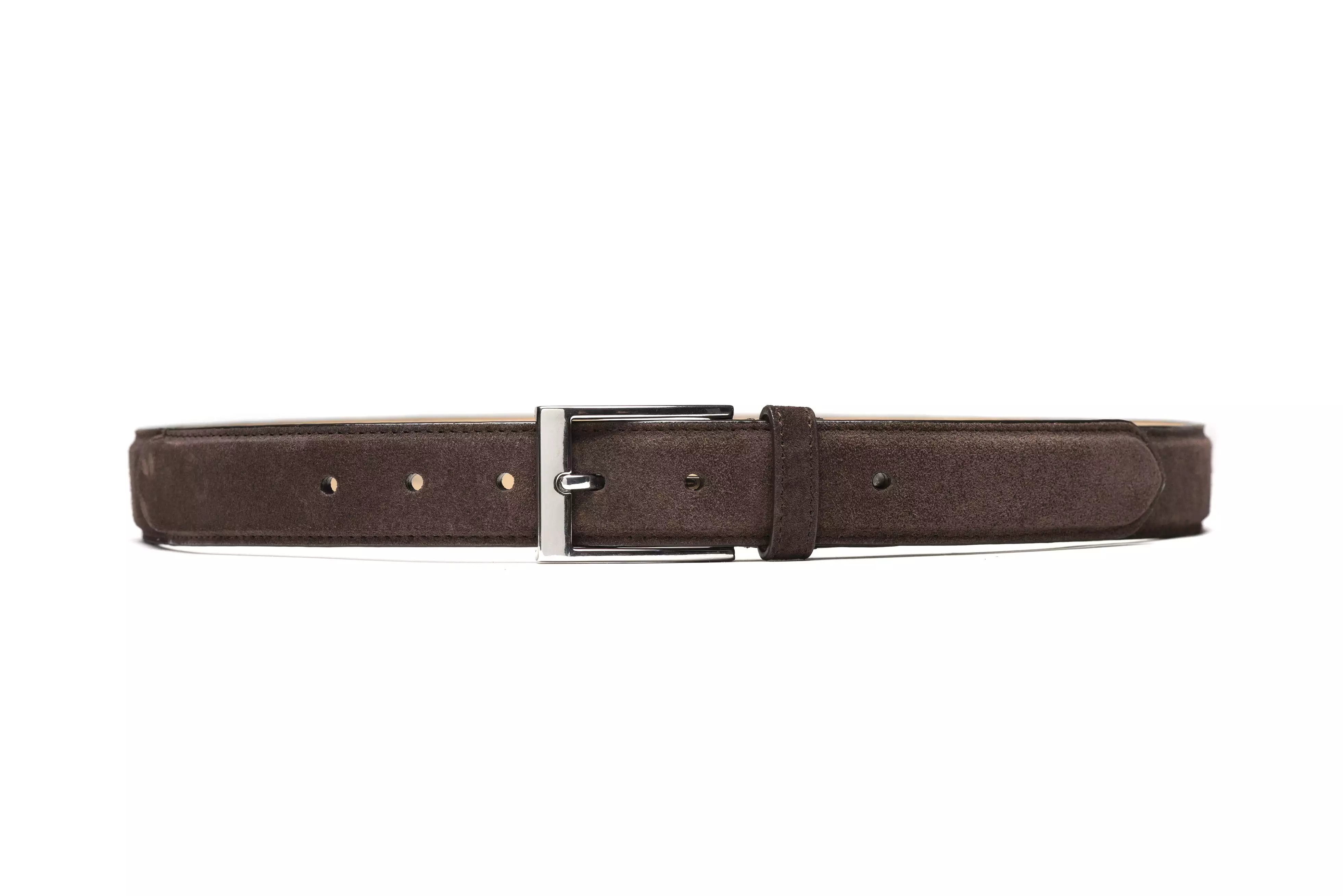 Flat Belt- Dark Brown Suede