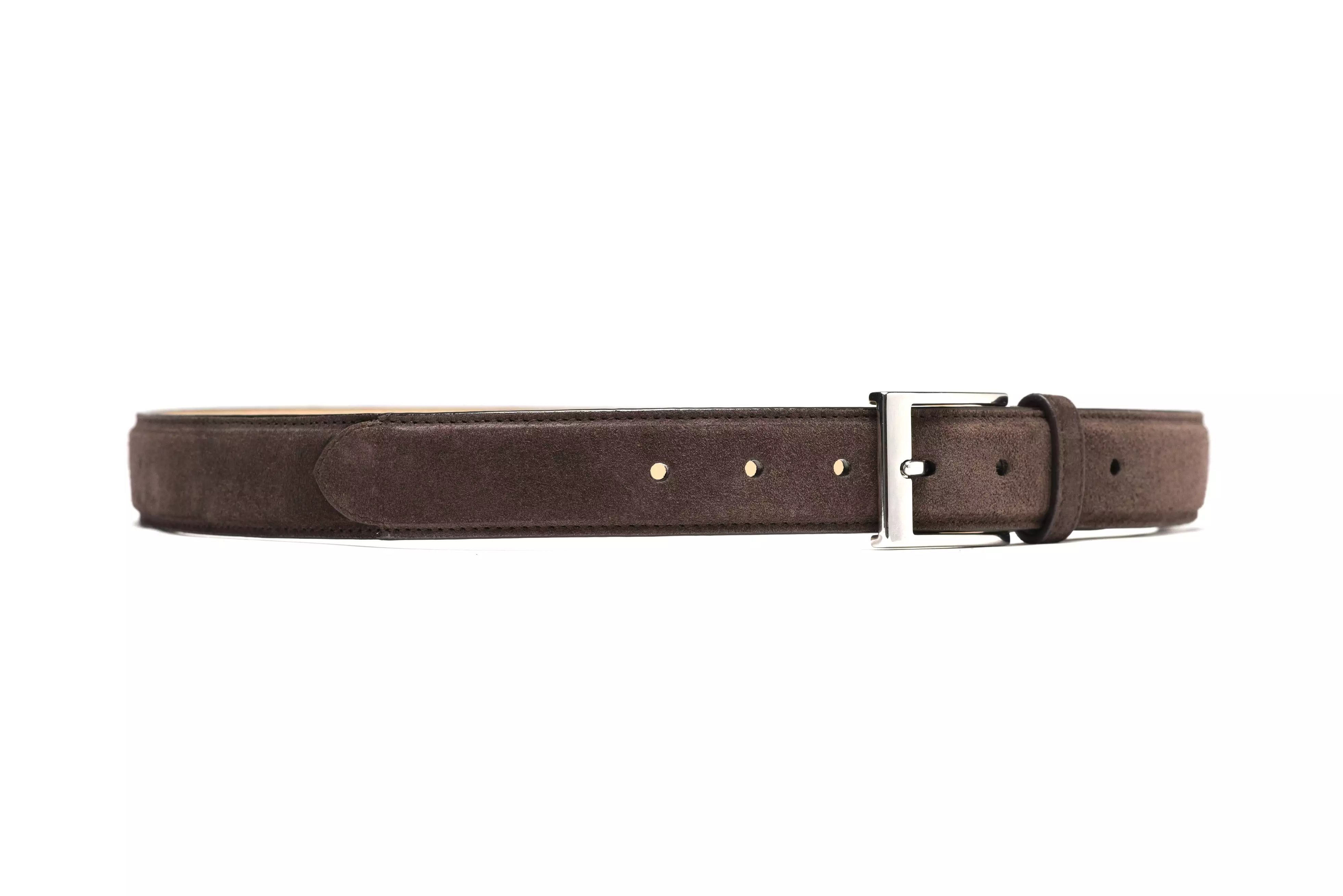 Flat Belt- Dark Brown Suede