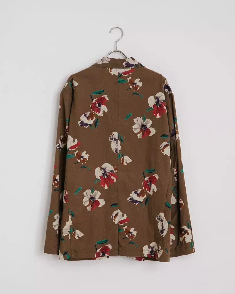 Floral Blazer in Bark