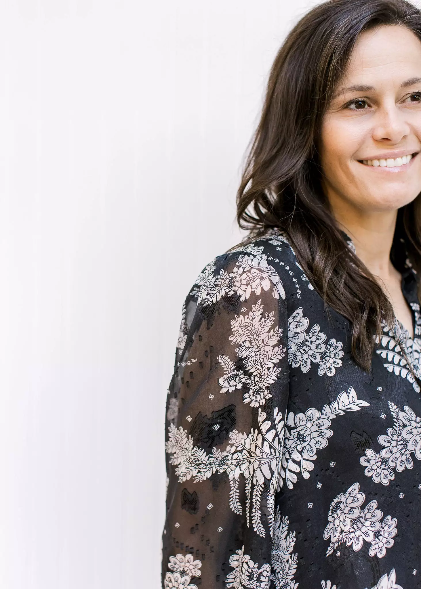 Floral Glory Black Top