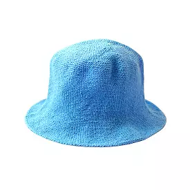 FLORETTE Crochet Bucket Hat, in Periwinkle Blue