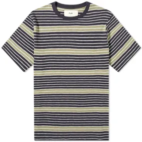 Folk Highlight Stripe T-ShirtNavy Peat