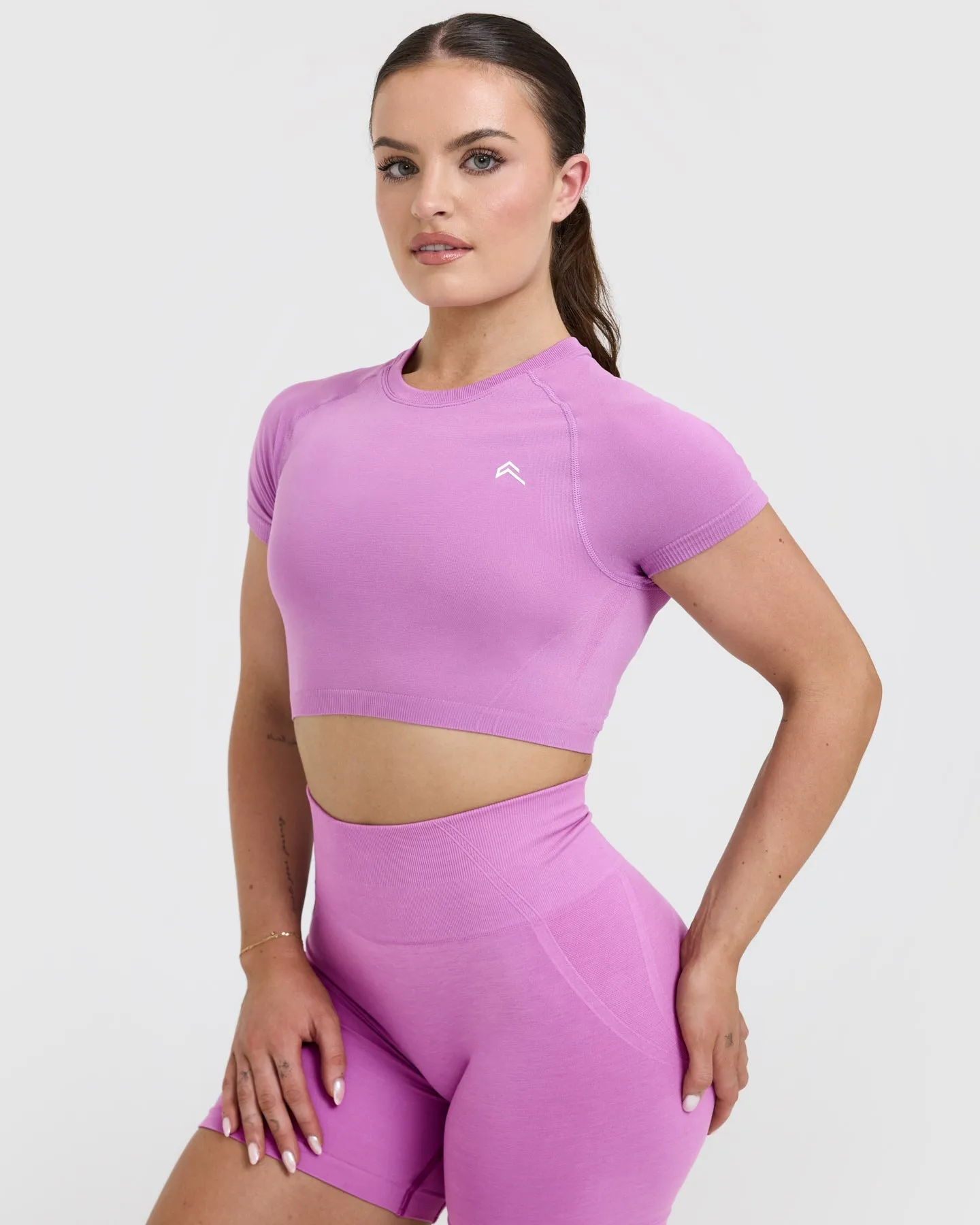 Go To Seamless Fitted Crop Top | Orchid Purple