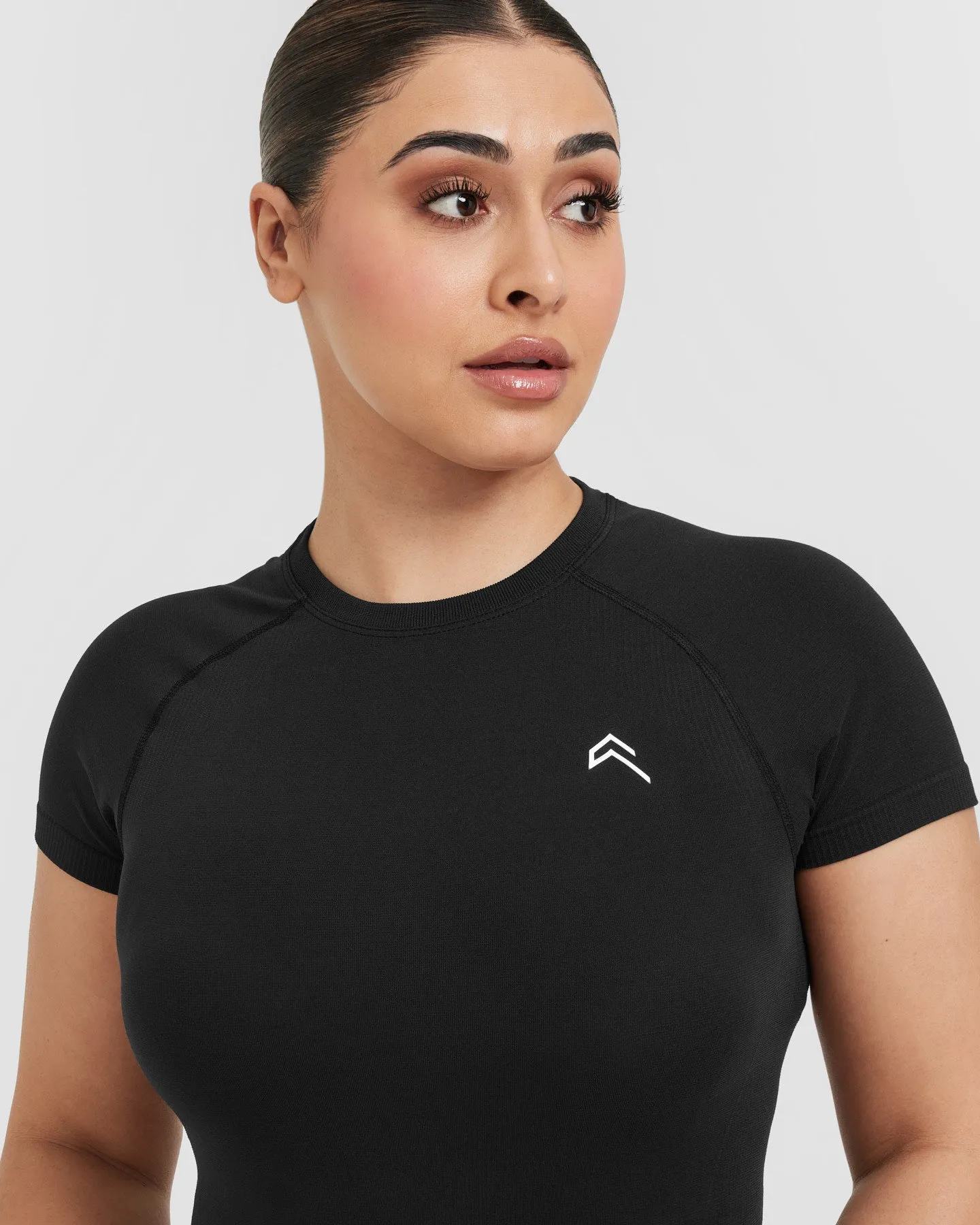 Go To Seamless Fitted Top | Black