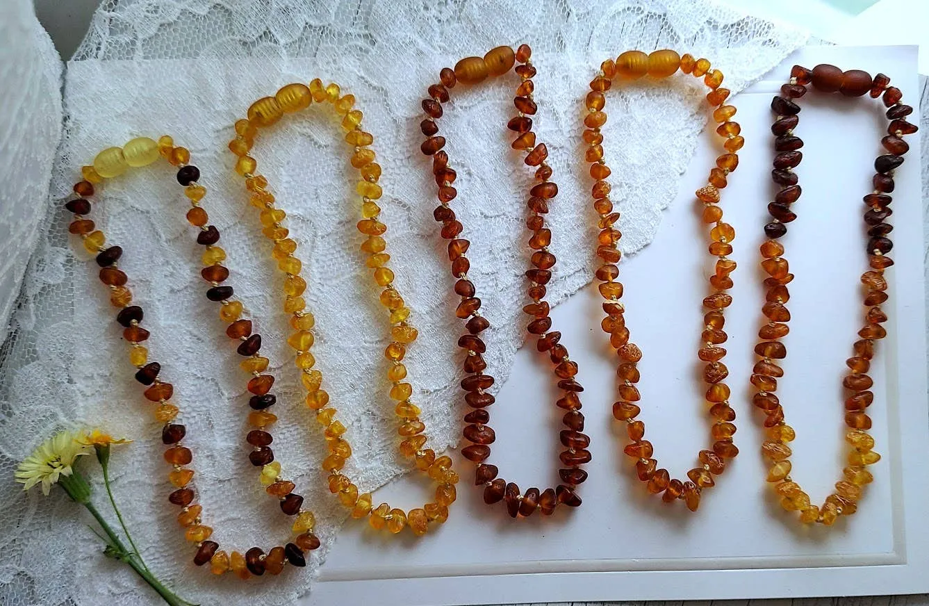 Gorgeous Raw Lemon Baltic Amber Necklace w/ Tag Cert GIA 