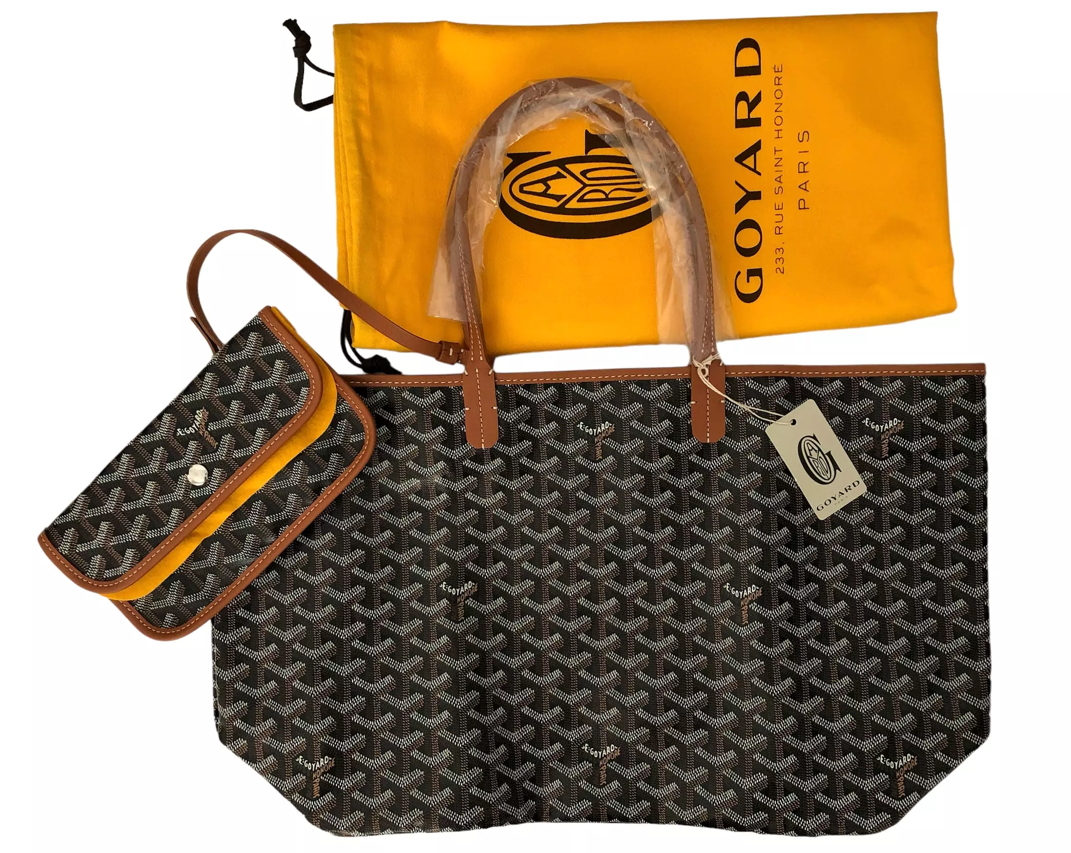 Goyard St. Louis Black with Tan Trim PM (NWT)