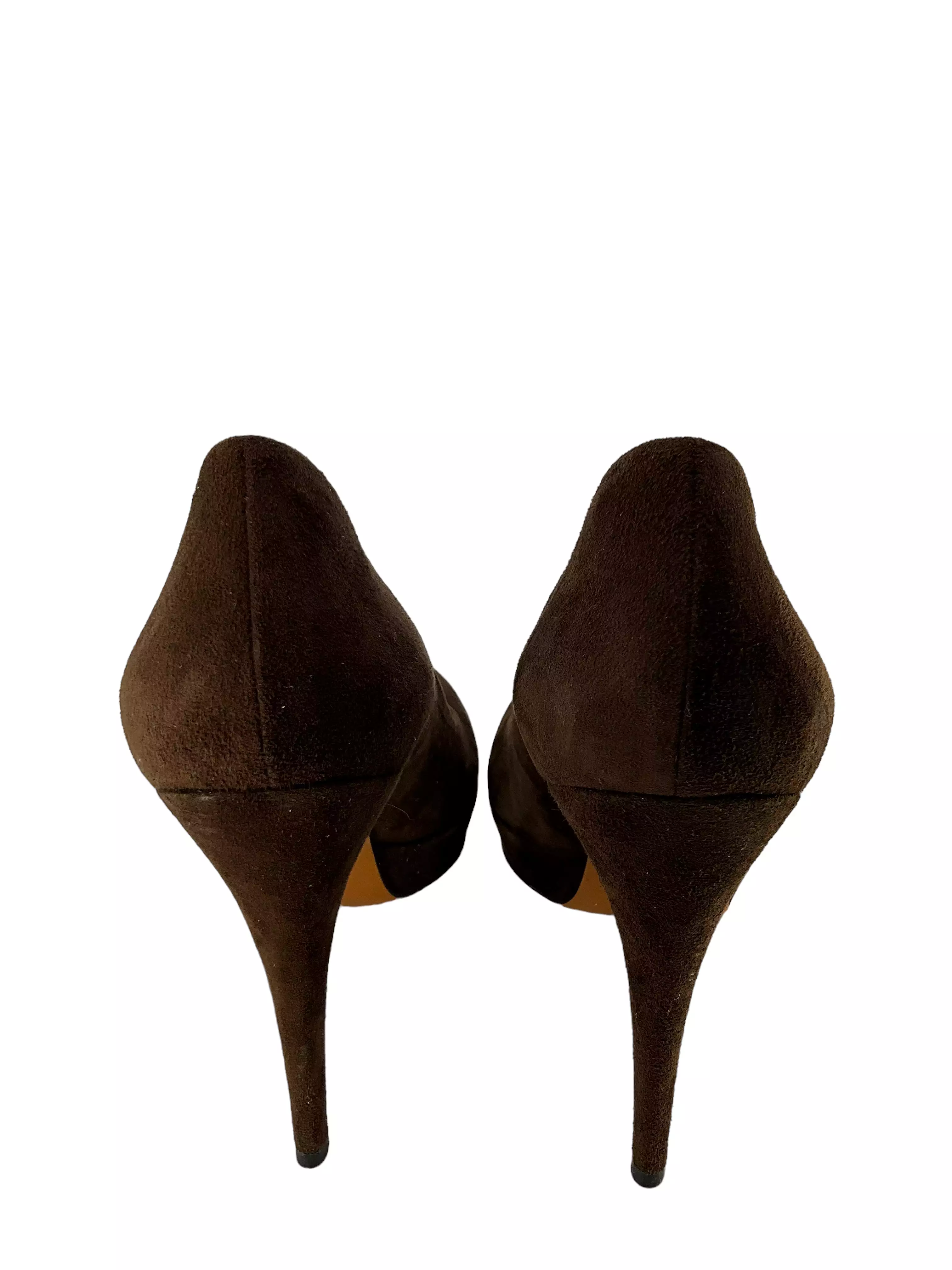 Gucci Brown Suede Platform Pumps Size 9