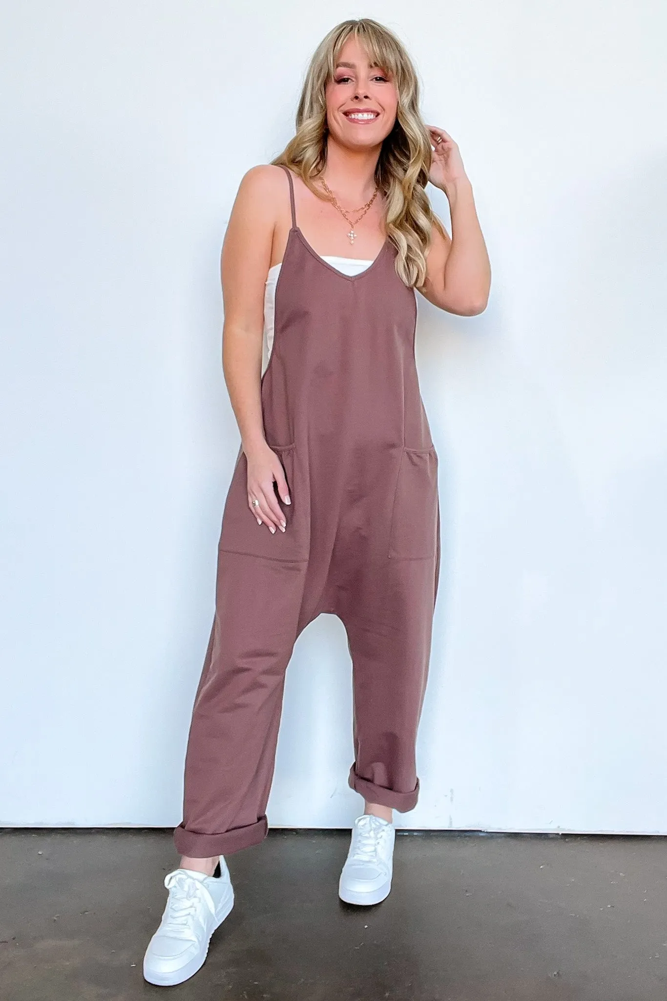 Hot Shot V-Neck Relaxed Jumpsuit