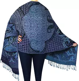 Indian Womens Shawls Paisley Wool Scarf Fashion Gift (78 x 28 inches)