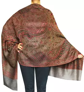 Indian Womens Shawls Paisley Wool Scarf Fashion Gift (80 x 28 inches)