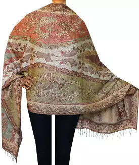 Indian Womens Shawls Paisley Wool Scarf Fashion Gift (82 x 28 inches)