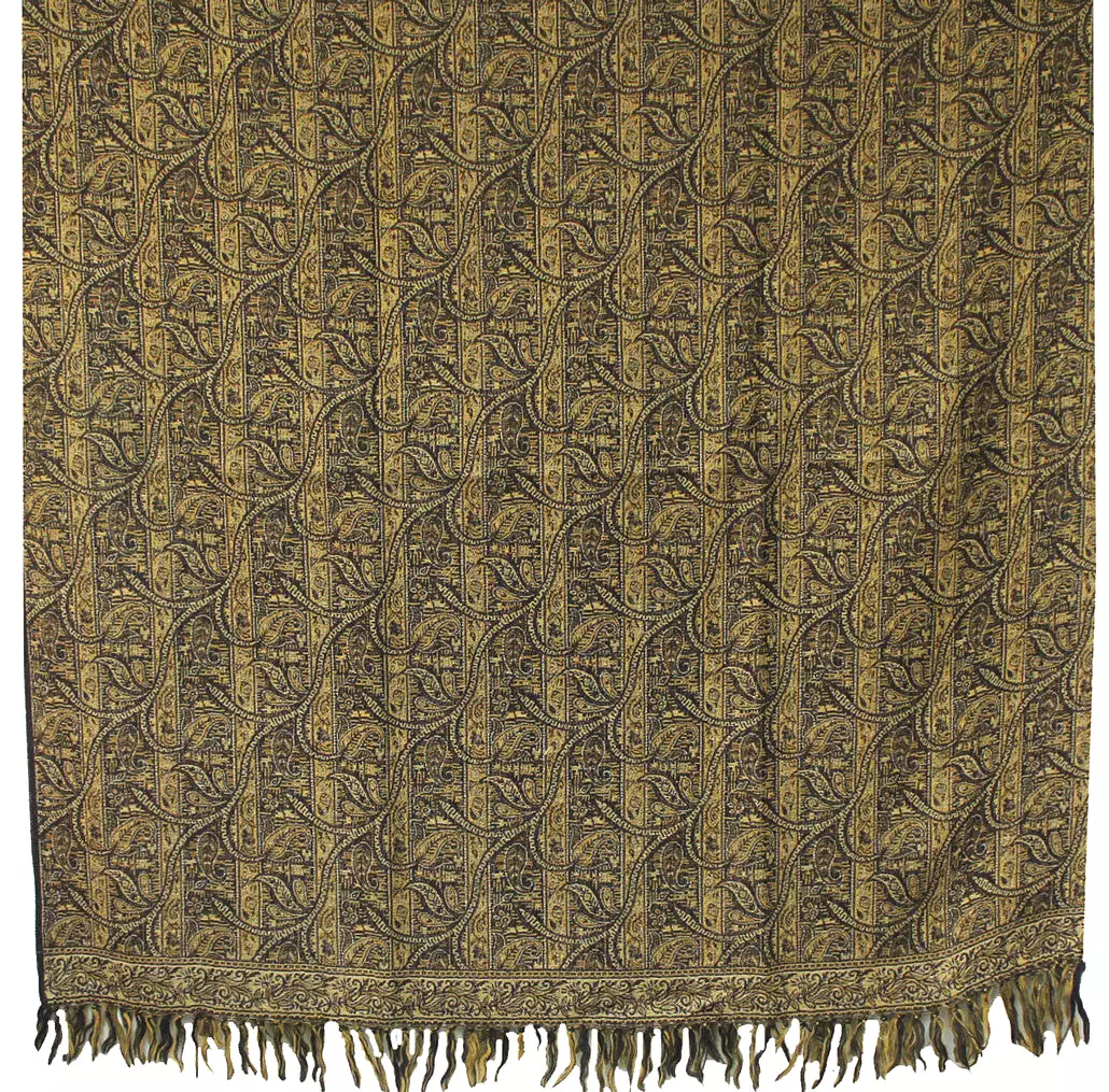 Jamawar Indian Scarves Wraps Womens Wool Shawl (82 x 42 inches)