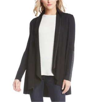 Karen Kane Womens Leather-Trim Cardigan Sweater