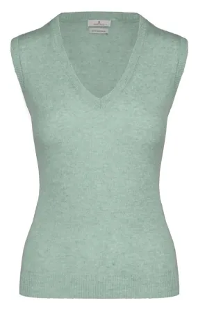 Ladies Cashmere Sleeveless V-Neck Sweater