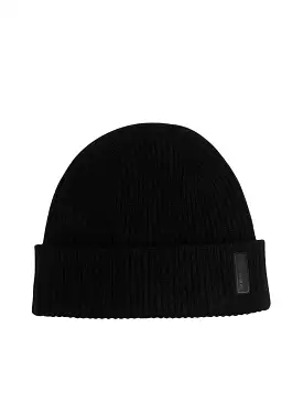 logo-patch cashmere-knit beanie