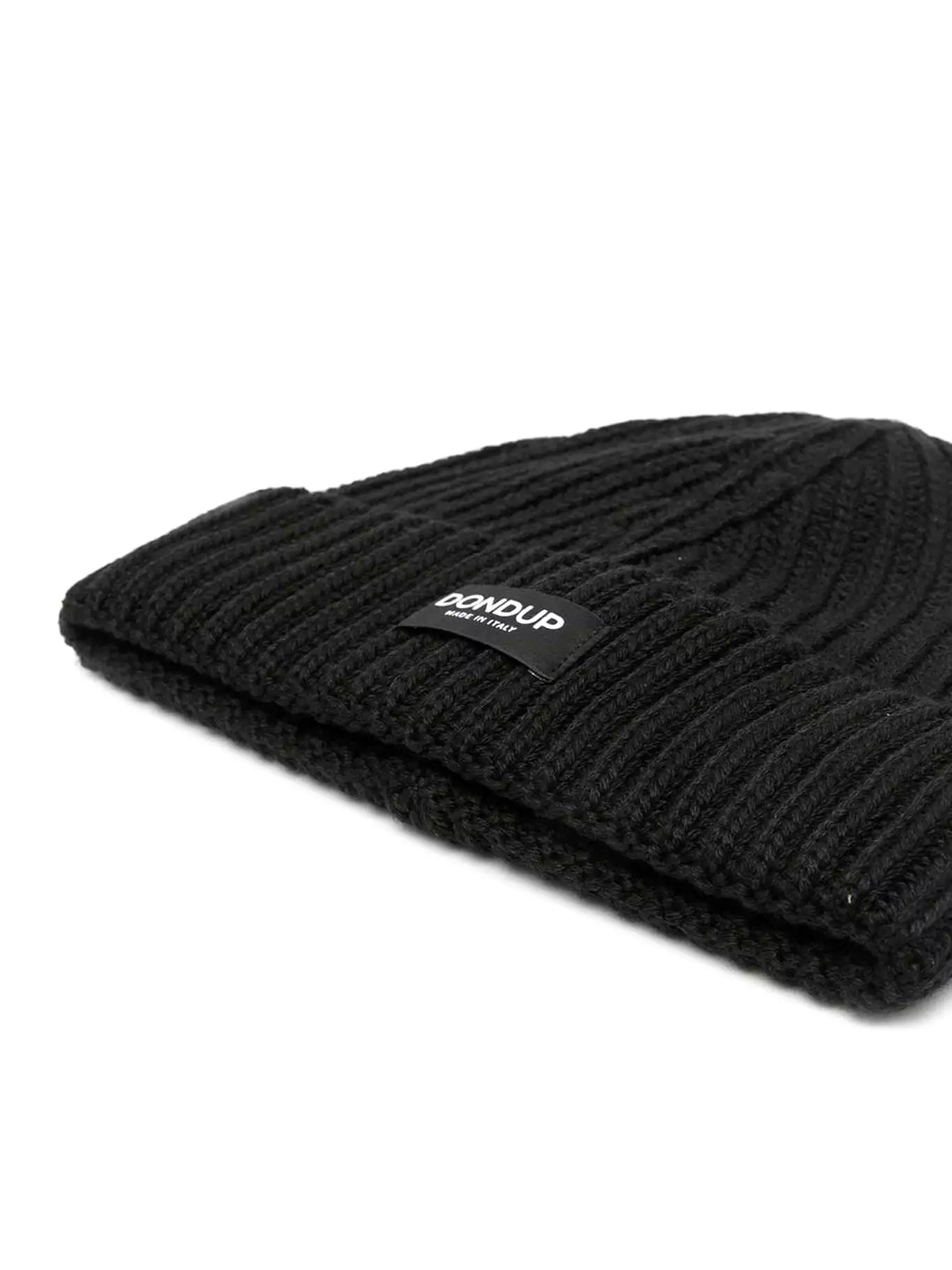 logo-patch ribbed-knit beanie