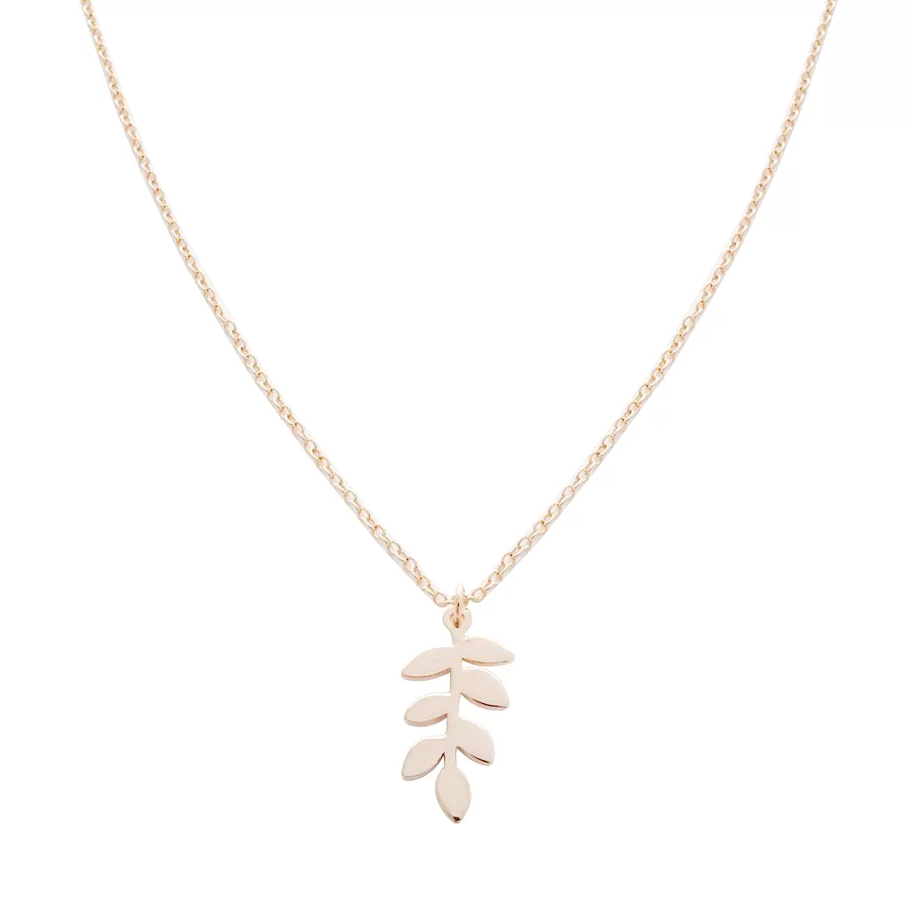 Magic Charm Fern Necklace (Gold)