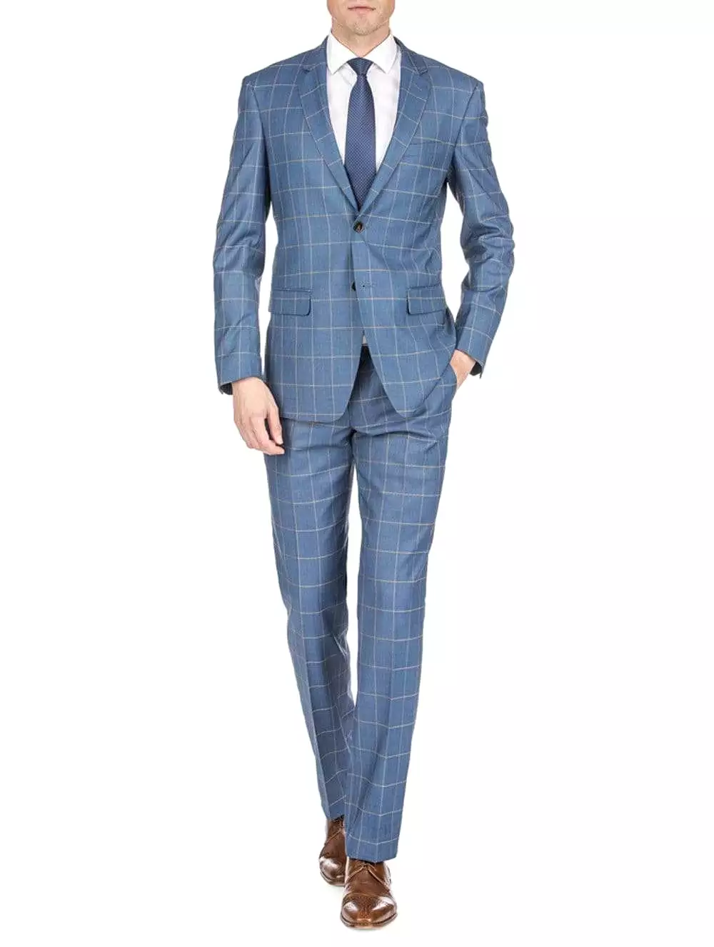 Men's Check Slim Fit Suits