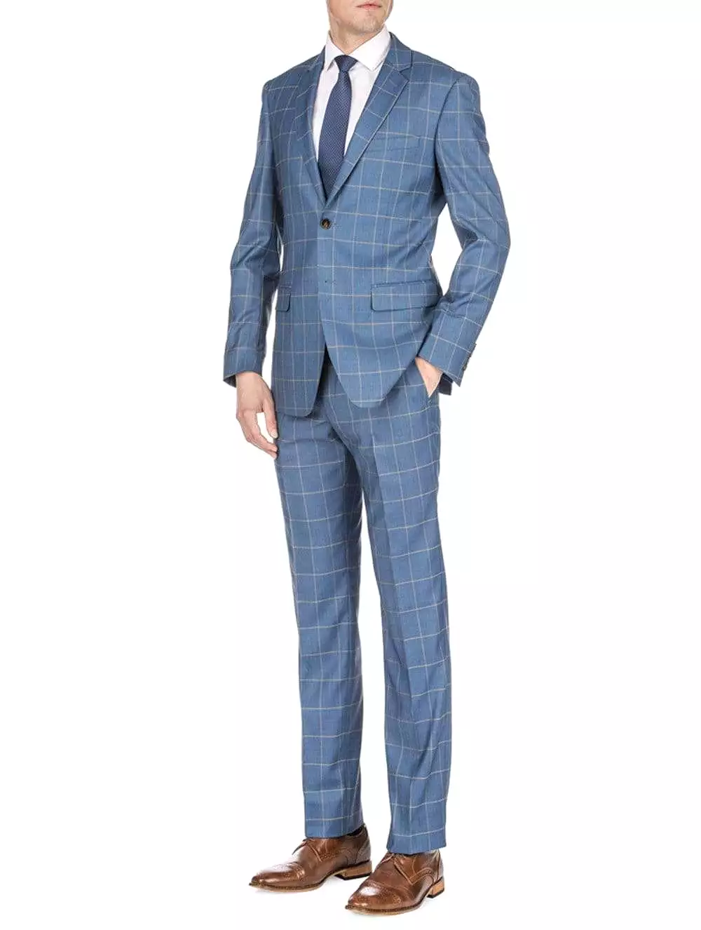 Men's Check Slim Fit Suits