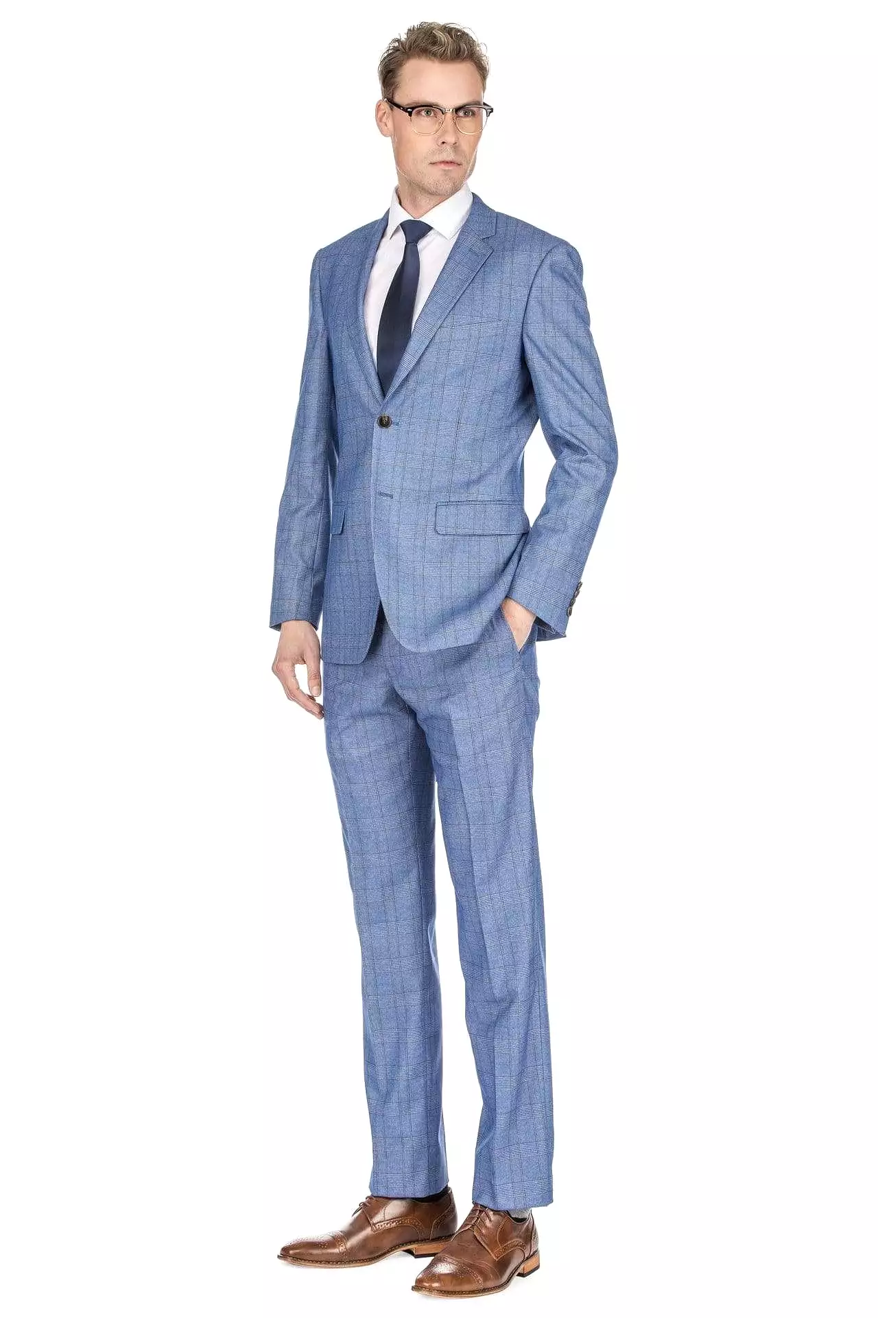 Men's Check Slim Fit Suits