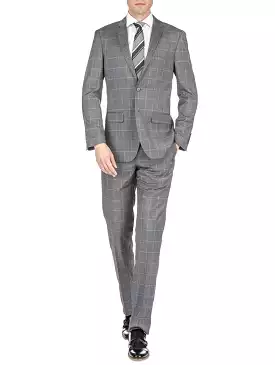 Men's Traveler Check Slim Fit Suits