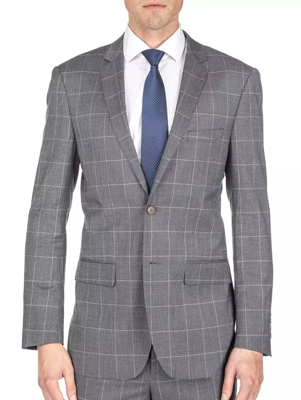 Men's Traveler Check Slim Fit Suits